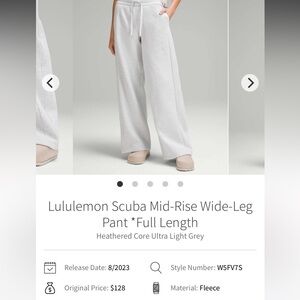 Lululemon scuba wide leg sweats